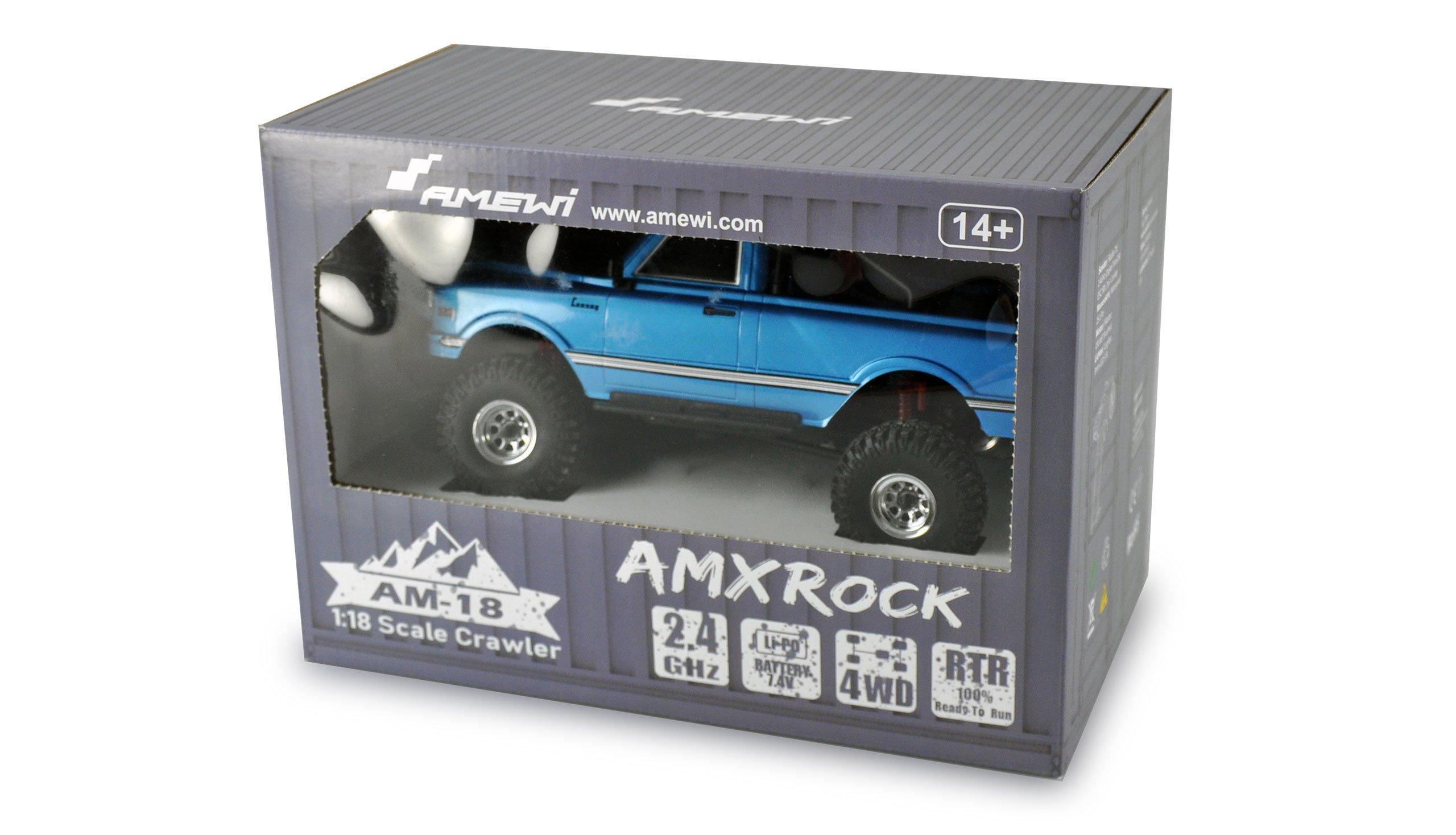 AMXRock AM18 Scale Crawler Pick-Up 1:18 RTR blau, 107,00 €