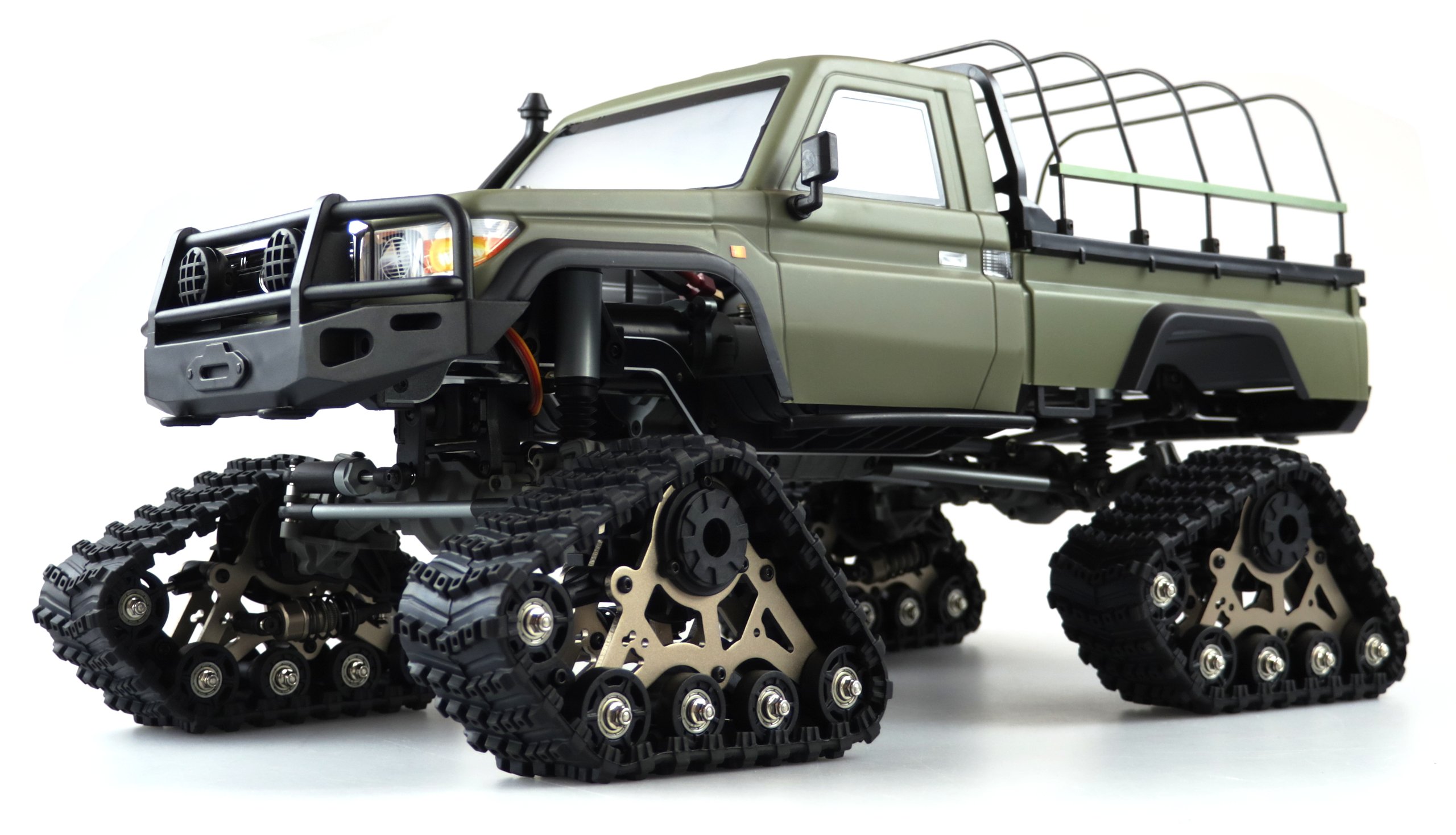 AMXRock RCX10BTS Scale Crawler Pick-Up 1:10, RTR Milit&auml;r gr&uuml;n