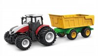 RC Traktor mit Kippanh&auml;nger, Licht &amp; Sound, 1:24...