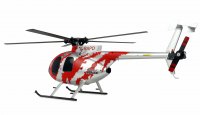 AFX MD500E Zivil brushless 4-Kanal 325mm Helikopter 6G RTF rot/silber